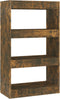 vidaXL - Boekenkast/kamerscherm - 60x30x103 - cm - bewerkt - hout - gerookt - eiken