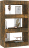 vidaXL - Boekenkast/kamerscherm - 60x30x103 - cm - bewerkt - hout - gerookt - eiken