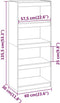 vidaXL - Boekenkast/kamerscherm - 60x30x135,5 - cm - massief - grenenhout