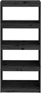 vidaXL - Boekenkast/kamerscherm - 60x30x135,5 - cm - massief - grenenhout - zwart
