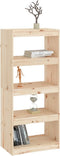 vidaXL - Boekenkast/kamerscherm - 60x30x135,5 - cm - massief - grenenhout
