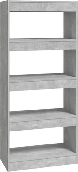 vidaXL - Boekenkast/kamerscherm - 60x30x135 - cm - bewerkt - hout - betongrijs