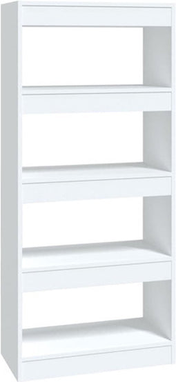 vidaXL - Boekenkast/kamerscherm - 60x30x135 - cm - bewerkt - hout - wit