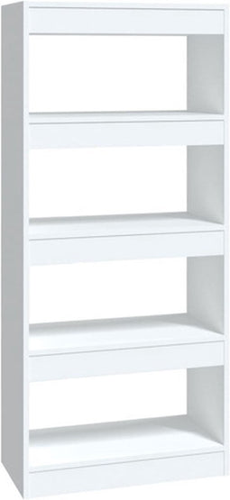 vidaXL - Boekenkast/kamerscherm - 60x30x135 - cm - bewerkt - hout - hoogglans - wit
