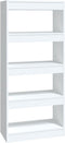 vidaXL - Boekenkast/kamerscherm - 60x30x135 - cm - bewerkt - hout - hoogglans - wit
