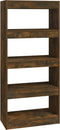 vidaXL - Boekenkast/kamerscherm - 60x30x135 - cm - bewerkt - hout - gerookt - eiken