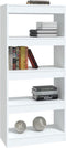 vidaXL - Boekenkast/kamerscherm - 60x30x135 - cm - bewerkt - hout - wit