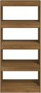 vidaXL - Boekenkast - / - kamerscherm - 60x30x135 - cm - bewerkt - hout - bruineiken