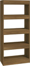 vidaXL - Boekenkast - / - kamerscherm - 60x30x135 - cm - bewerkt - hout - bruineiken