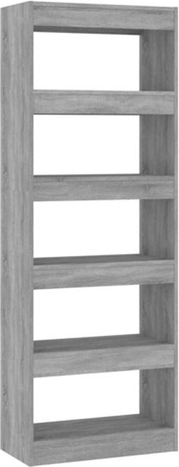 vidaXL - Boekenkast/kamerscherm - 60x30x166 - cm - bewerkt - hout - grijs - sonoma