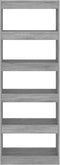vidaXL - Boekenkast/kamerscherm - 60x30x166 - cm - bewerkt - hout - grijs - sonoma