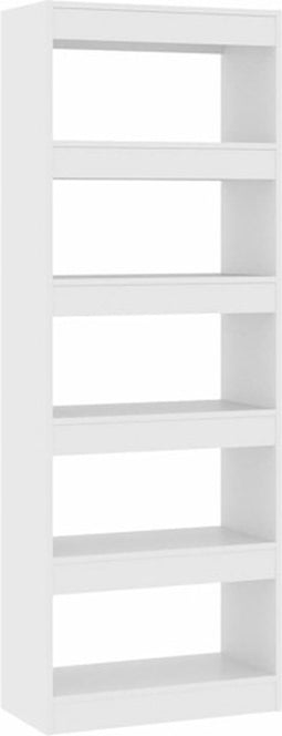 vidaXL - Boekenkast/kamerscherm - 60x30x166 - cm - spaanplaat - wit