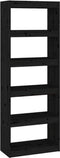 vidaXL - Boekenkast/kamerscherm - 60x30x167,5 - cm - massief - grenenhout - zwart