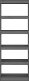 vidaXL - Boekenkast/kamerscherm - 60x30x167,5 - cm - massief - grenenhout - grijs