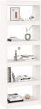 vidaXL - Boekenkast/kamerscherm - 60x30x167,5 - cm - massief - grenenhout - wit