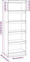 vidaXL - Boekenkast/kamerscherm - 60x30x167,5 - cm - massief - grenenhout - grijs