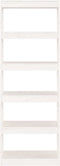 vidaXL - Boekenkast/kamerscherm - 60x30x167,5 - cm - massief - grenenhout - wit