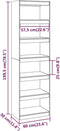 vidaXL - Boekenkast/kamerscherm - 60x30x199,5 - cm - massief - grenenhout