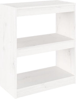 vidaXL - Boekenkast/kamerscherm - 60x30x71,5 - cm - massief - grenenhout - wit
