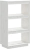 vidaXL - Boekenkast/kamerscherm - 60x35x103 - cm - massief - grenenhout - wit