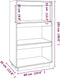 vidaXL - Boekenkast/kamerscherm - 60x35x103 - cm - massief - grenenhout - grijs
