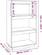 vidaXL - Boekenkast - / - kamerscherm - 60x35x103 - cm - massief - grenenhout