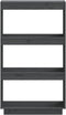vidaXL - Boekenkast/kamerscherm - 60x35x103 - cm - massief - grenenhout - grijs