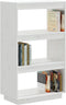 vidaXL - Boekenkast/kamerscherm - 60x35x103 - cm - massief - grenenhout - wit
