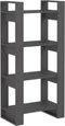 vidaXL - Boekenkast/kamerscherm - 60x35x125 - cm - massief - hout - grijs