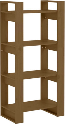 vidaXL - Boekenkast/kamerscherm - 60x35x125 - cm - massief - hout - honingbruin