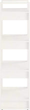 vidaXL - Boekenkast/kamerscherm - 60x35x125 - cm - massief - hout - wit