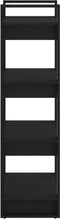 vidaXL - Boekenkast/kamerscherm - 60x35x125 - cm - massief - hout - zwart