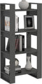 vidaXL - Boekenkast/kamerscherm - 60x35x125 - cm - massief - hout - grijs
