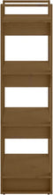 vidaXL - Boekenkast/kamerscherm - 60x35x125 - cm - massief - hout - honingbruin