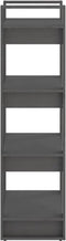 vidaXL - Boekenkast/kamerscherm - 60x35x125 - cm - massief - hout - grijs