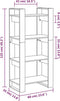 vidaXL - Boekenkast/kamerscherm - 60x35x125 - cm - massief - grenenhout