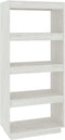vidaXL - Boekenkast/kamerscherm - 60x35x135 - cm - massief - grenenhout - wit