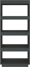 vidaXL - Boekenkast/kamerscherm - 60x35x135 - cm - massief - grenenhout - grijs