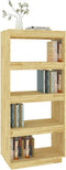 vidaXL - Boekenkast - / - kamerscherm - 60x35x135 - cm - massief - grenenhout