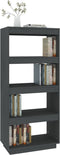 vidaXL - Boekenkast/kamerscherm - 60x35x135 - cm - massief - grenenhout - grijs