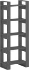 vidaXL - Boekenkast/kamerscherm - 60x35x160 - cm - massief - hout - grijs