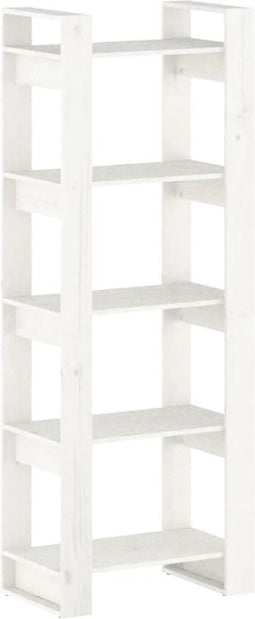 vidaXL - Boekenkast/kamerscherm - 60x35x160 - cm - massief - hout - wit