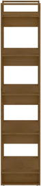 vidaXL - Boekenkast/kamerscherm - 60x35x160 - cm - massief - hout - honingbruin