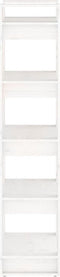 vidaXL - Boekenkast/kamerscherm - 60x35x160 - cm - massief - hout - wit