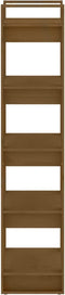 vidaXL - Boekenkast/kamerscherm - 60x35x160 - cm - massief - hout - honingbruin