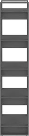 vidaXL - Boekenkast/kamerscherm - 60x35x160 - cm - massief - hout - grijs