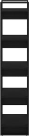 vidaXL - Boekenkast/kamerscherm - 60x35x160 - cm - massief - hout - zwart