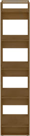vidaXL - Boekenkast/kamerscherm - 60x35x160 - cm - massief - hout - honingbruin