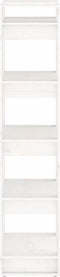 vidaXL - Boekenkast/kamerscherm - 60x35x160 - cm - massief - hout - wit
