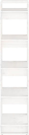 vidaXL - Boekenkast/kamerscherm - 60x35x160 - cm - massief - hout - wit